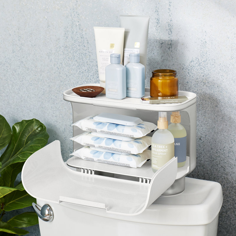 YouCopia® YouCopia HideAway Toilet Cabinet, Over the Toilet Organizer for Toilet Paper Rolls ...